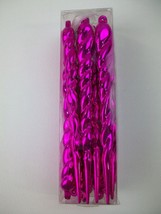 15 Hot Pink Shiny Icicle Ornaments Christmas Tree Ugly Sweater - £9.55 GBP