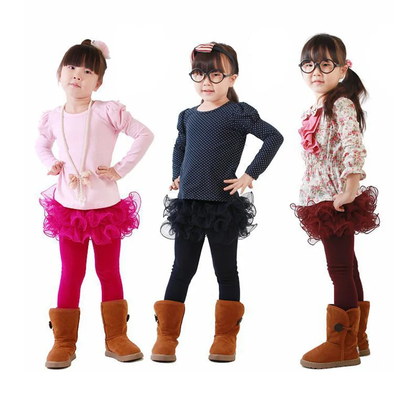Play Autumn Winter Girls Leggings Plus Velvet To Keep Warm Candy Colors Play Gir - £23.15 GBP