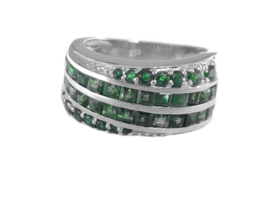 Emerald Wedding Band Natural Ring For Him 3 Ct Emerald Ring - £91.81 GBP