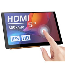 5 Inch Hdmi Touch Screen Display 800X480, Ips 160 View Angle Monitor Compatible  - £67.93 GBP