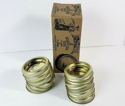 Vintage NOS Anchor Hocking Mason Jar Canning Caps Lids &amp; Rings with Orig... - £20.17 GBP