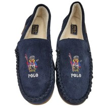 Polo Ralph Lauren Suede Collins Ski Bear Moccasin Slip On Shoes Slippers 9 - $39.55