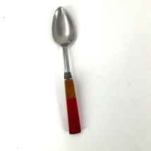 Vintage Bakelite Flatware Spoon Teaspoon  * 2-Tone Butterscotch Cherry - £5.25 GBP