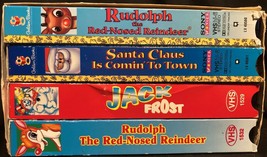 4 VHS Boxed set Childrens Chistmas Holiday Themed Rudolph Santa Frost PE... - £7.87 GBP