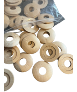 radiator pipe covers MAPLE lacquered rosette pipe collars wooden low pro... - $3.91
