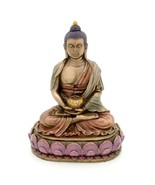 BUDDHA STATUE 6&quot; Meditating Buddhist Icon Bronze Resin HIGH QUALITY Amit... - €24,25 EUR