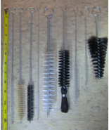 9 rOund NYLON BRUSH SET tube pipe glass bottle hose Harley bong Cleaning... - €28,75 EUR
