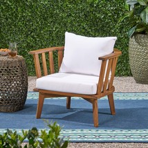 Acacia Wood Patio Chair: 400lb, Weatherproof - $260.99