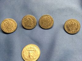 1/4 FL Florin Austrian 1859 4 BUTTONS - $19.78