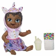 Baby Alive Tinycorns Doll, Unicorn, Accessories, Drinks, Wets, Black Hai... - $28.99