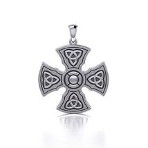 Jewelry Trends Celtic Trinity Knights Templar Cross Steling Silver Pendant Neckl - £84.44 GBP