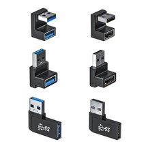 6 Pack 180 Degree &amp; 90 Degree Usb 3.1 Adapter, Left And Right Angle Usb ... - £15.97 GBP