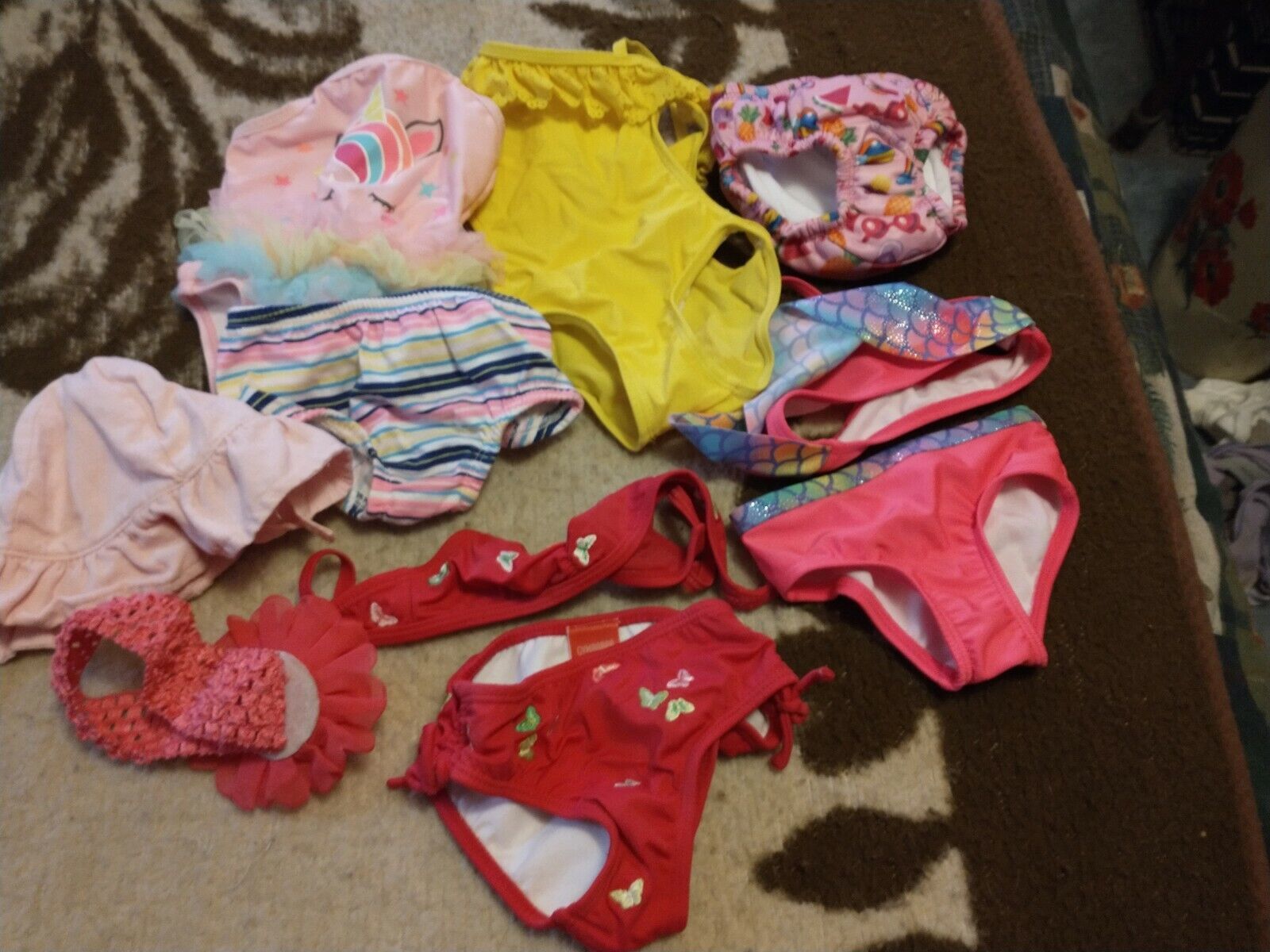 lot of baby girl bathing suits Gymboree, Wonder Nation, Koala Kids 3-9 months - $5.94
