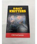 K-razy Kritters CBS Software Manual Booklet - $18.34 CAD