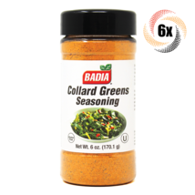 6x Shakers Badia Collard Greens Seasoning Fat & Gluten Free 6oz Fast Shipping! - $38.77