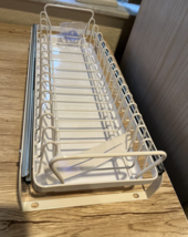 Dish Drying Rack w Drainboard Slideable Organizer for Kitchen Pull Out NEW - £29.12 GBP