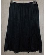 EXCELLENT Vintage WOMENS Deena 25&quot; BLACK HALF SLIP  SIZE M - €20,32 EUR