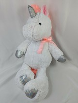 Spark Create Imagine White Unicorn Plush 22 Inch Silver Orange Stuffed A... - £17.54 GBP