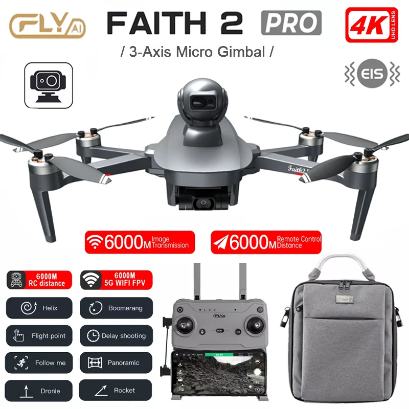 C-Fly Faith 2 Pro With 540° Obstacle Avoidance 3-Axis Gimbal Professional 4K - $489.60+