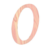Unfinished Wooden Playball Italic Number 0 (6.25 Inches) - £16.47 GBP