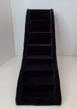 Black Velvet Shoe Shaped Display for Knick Knacks Has 8 mini Shelves. - £50.89 GBP