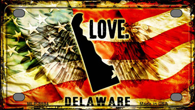 Delaware Love Novelty Mini Metal License Plate Tag - $14.95