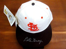 Pete Gray St. Louis Browns First One Armed Player Signed Auto Roman Cap Hat Jsa - £193.30 GBP