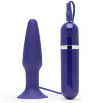 Bedtime Vibrating Butt Plug - 4 Inch Anal Plug With Wired Remote Control - 7 Vib - £34.37 GBP