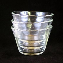 Pyrex Originals Clear Set of 3 #462 Custard Cups Vintage 5 Oz Crimped 3-... - $300.06 MXN