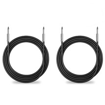 2Pack 25 Ft 1/4" To 1/4" Speaker Cables, True 12Awg Patch Cords, 1/4 Male Inch D - £51.95 GBP