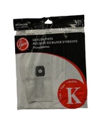 3 Vacuum Bags, GENUINE HOOVER Type K Canister. Part 4010028K - $8.41