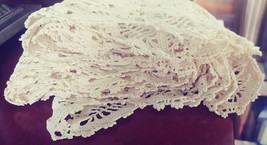Vintage remnant of Crocheted Lace 4 Yards 17" X 5 1/4" wide image 6