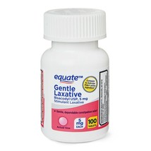 Equate Gentle Laxative Bisacodyl USP Tablets, 5 mg, 100 Count..+ - $13.85