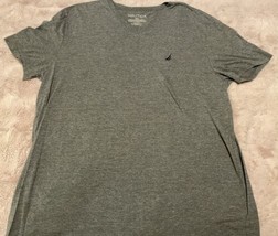 Nautica Mens Heathered V-Neck T-Shirt - £8.85 GBP