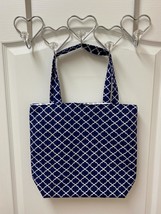 Handmade by PZQUILTS  Large Navy and White Designs Reversible Tote Bag - $21.95
