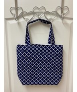Handmade by PZQUILTS  Large Navy and White Designs Reversible Tote Bag - $21.95