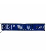 Nascar Rusty Wallace Blvd Blue Metal Sign 36&quot;x6&quot; Collectible - €25,75 EUR
