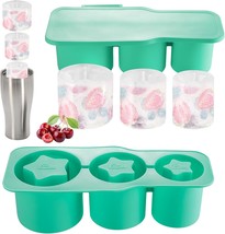 Ice Cube Tray Compatible With Tumbler, Ice Cube Mold,3Pcs Silicone Hollo... - £13.32 GBP