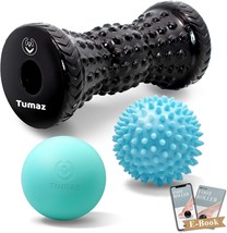 Massage Ball Foot Roller 3 in 1 Set with Spiky Ball Lacrosse Ball Massage Roller - £30.20 GBP