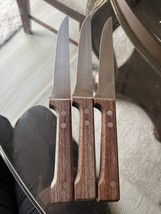 Vintage Dansk Kobenstyle Steak Knife Set Mid Century Modern 3 Knives - £19.15 GBP