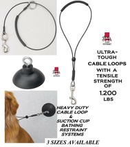 HEAVY DUTY Dog PET Grooming&quot;HOLD EM&quot;RESTRAINT SUCTION CUP,HOOK&amp;LOOP Noos... - £15.62 GBP+
