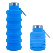 New Portable  Water Bottle Retractable Folding Coffee Bottle Cups E Outdoor Trav - £21.14 GBP
