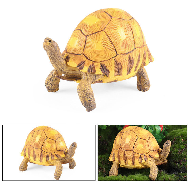 Yellow Shell Angonoka Tortoise Plastic Animal Figurine Wildlife Toy for ... - $9.89+