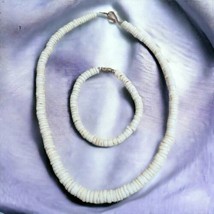 Vintage Puka shell necklace and bracelet - £39.91 GBP