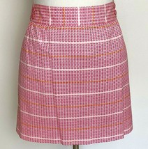 Vineyard Vines Womens Skirt Size 4 Whale Stripe Pink Orange Motif Stretc... - $19.79