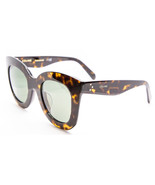 Celine CL 40005F 52N Dark Havana / Green Sunglasses 49mm - $312.55