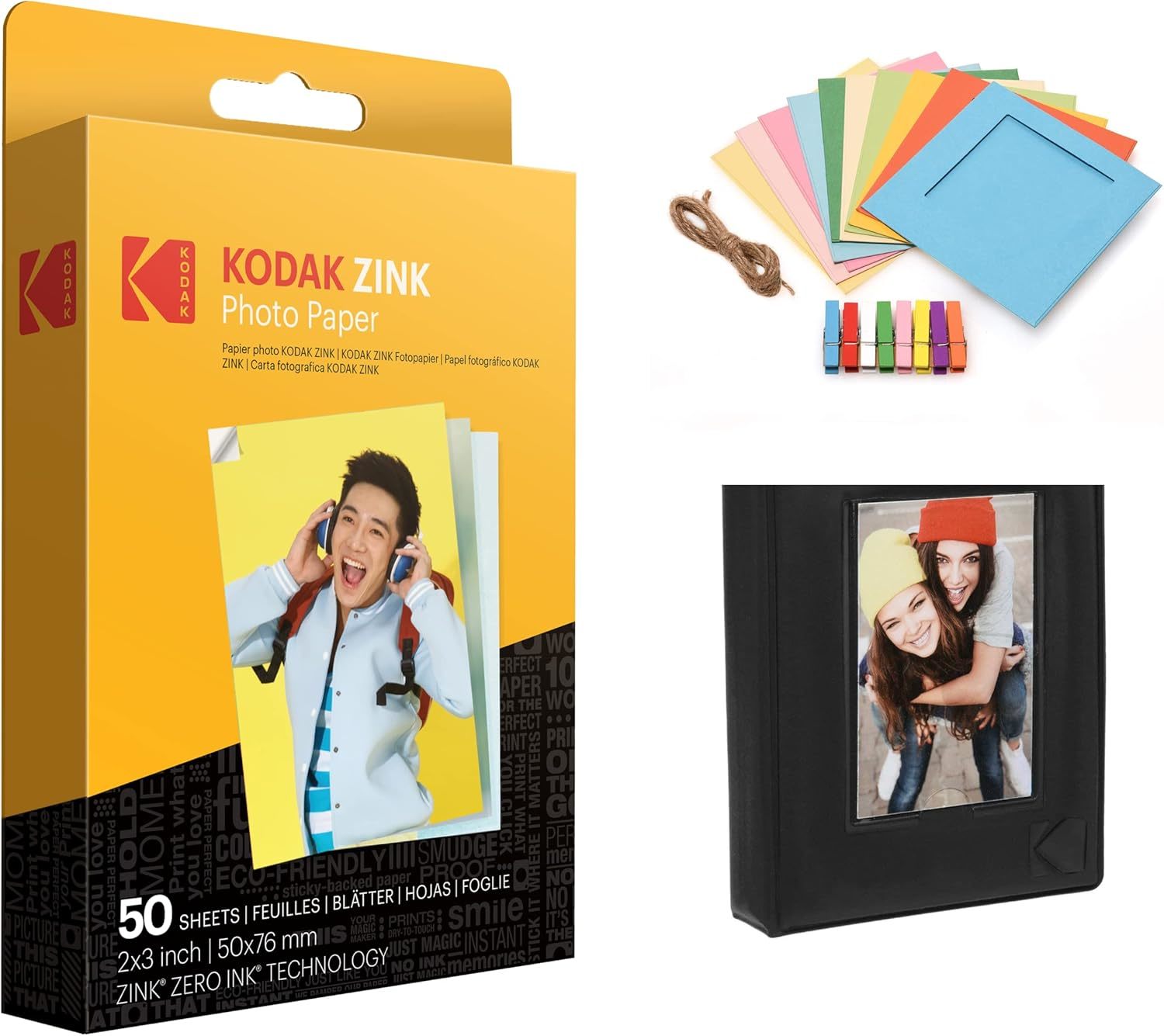 Kodak 2&quot;X3&quot; Premium Zink Photo Paper (50 Sheets) Colorful Sq\. Hanging P... - $40.35