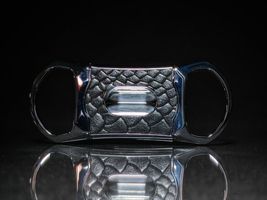 Brizard and Co Black Python Pattern and Red Leather cigar V cutter image 11