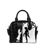 Edward Scissorhands in Black White PU Leather Shoulder Handbag Bag - €32,57 EUR
