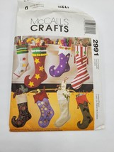 McCall's 2991 Crafts Christmas Stockings Round or Curled Toe Embellished Cut - $7.88